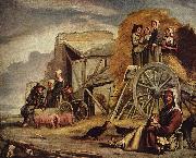 Louis Le Nain Der Bauernwagen painting